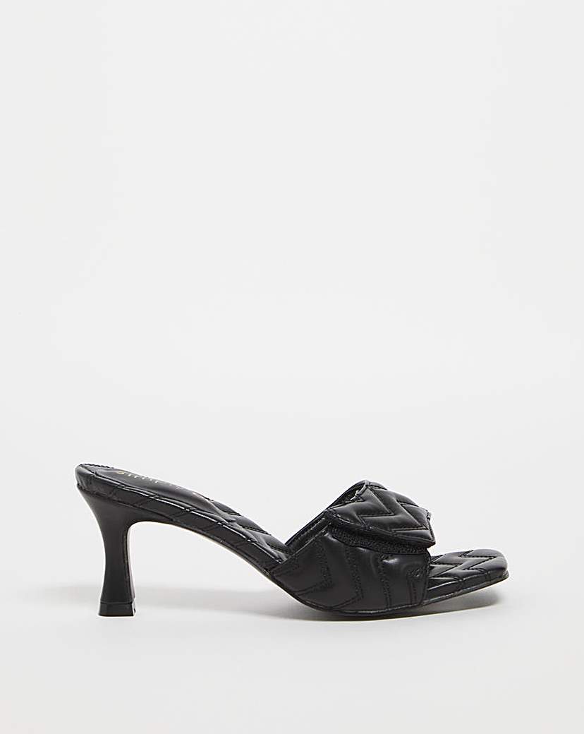 Zigzag Quilted Mule Wide Fit