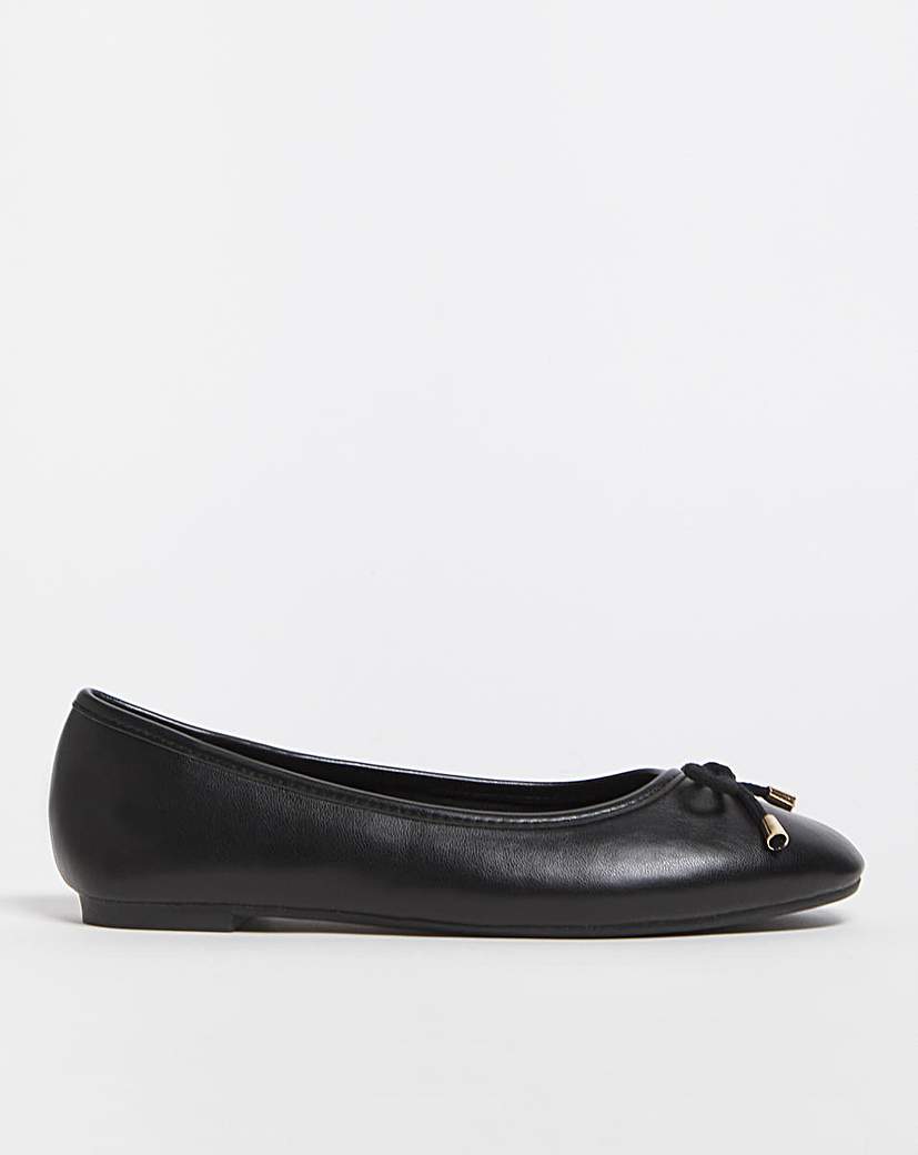 Classic Flat Ballerina Shoes Ex Wide Fit