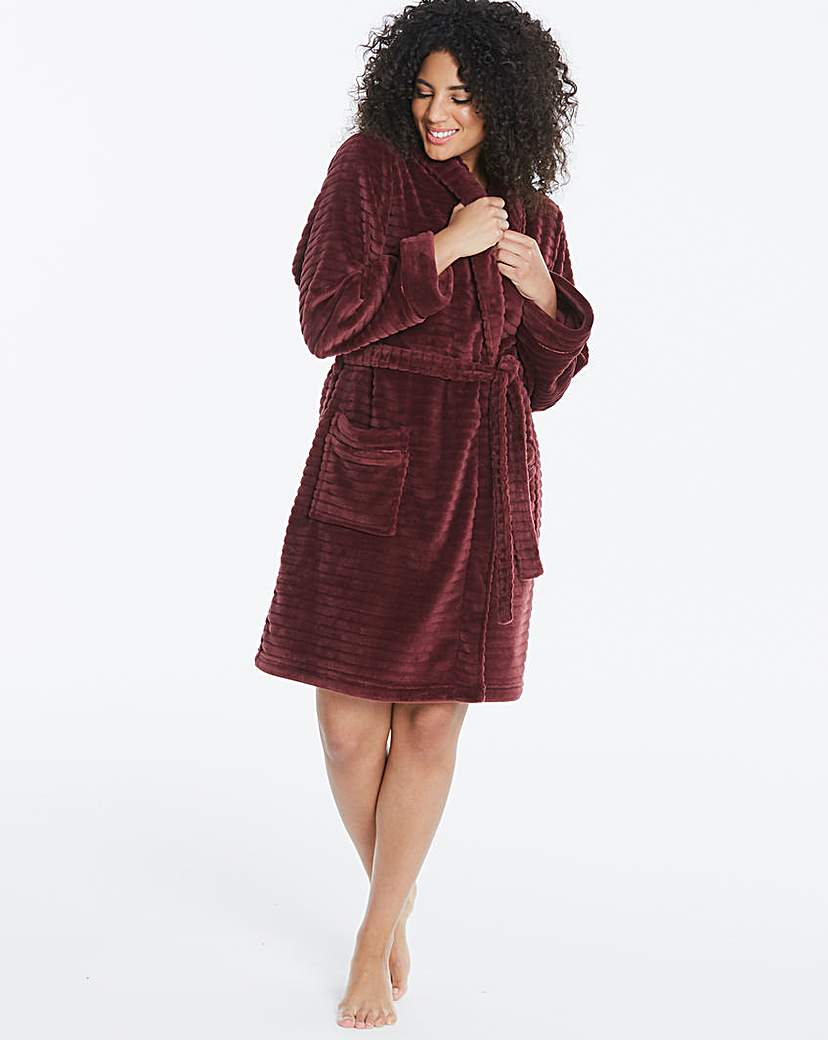 Image of Pretty Secrets Textured Fleece Gown