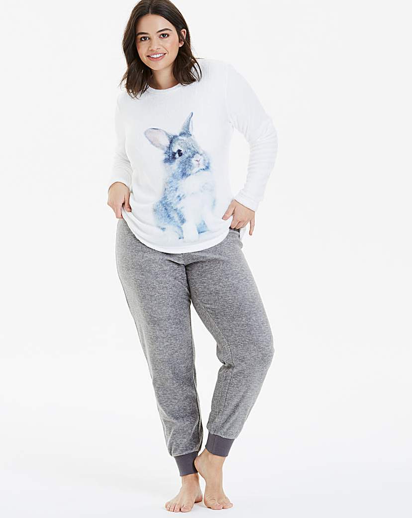 Image of Pretty Secrets Bunny Fleece Cuff PJ Set