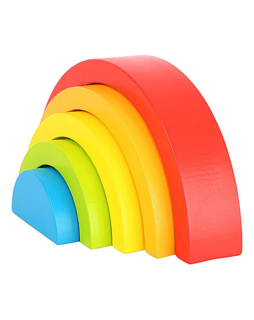 Image of Rainbow Blocks Wooden Puzzle Kid's Toy