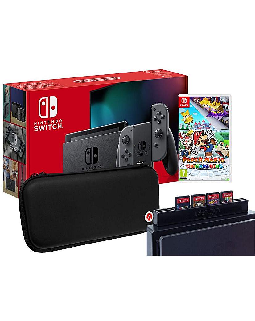 Nintendo Switch Grey and Paper Mario