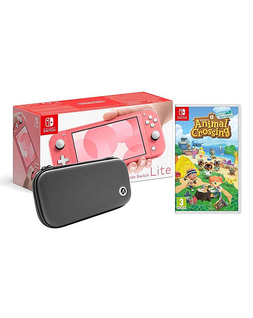 Switch Lite inc Animal Crossing and Case