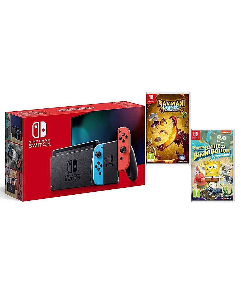 Switch Neon inc Rayman and Spongebob