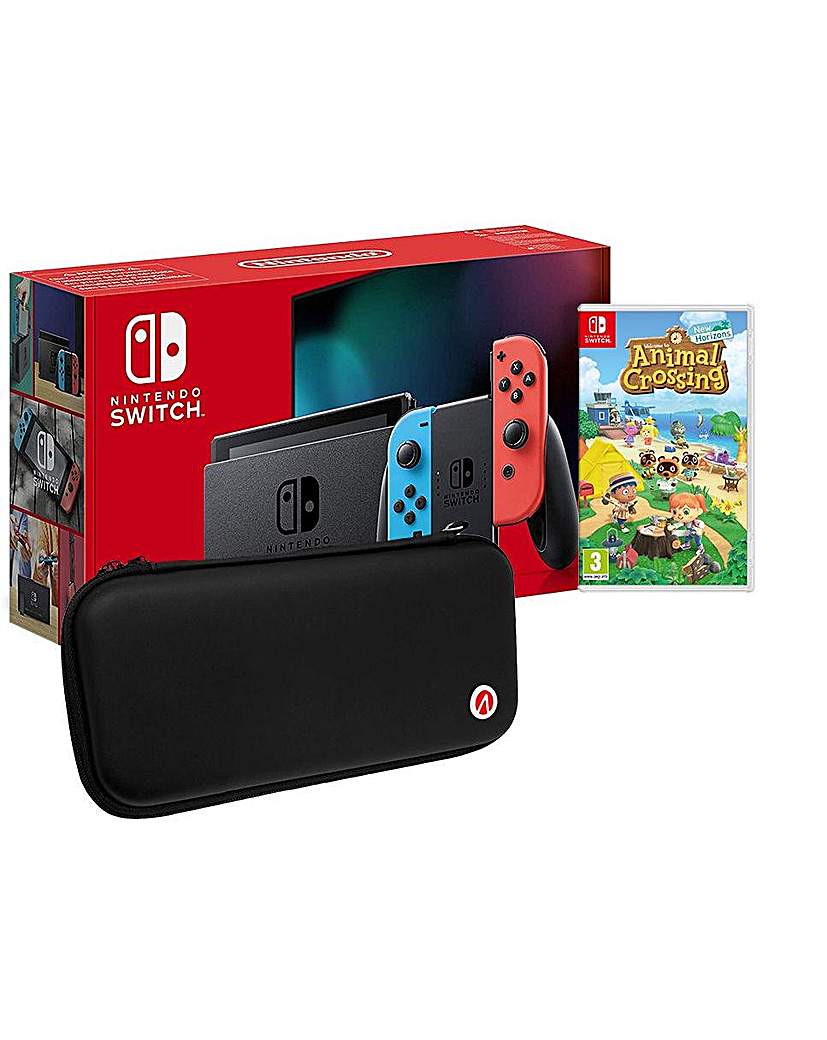 Switch Neon and Animal Crossing and Case