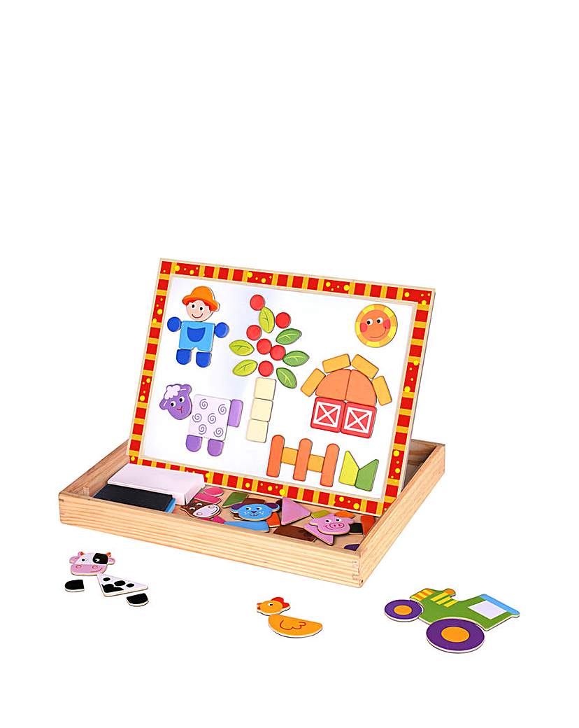Tooky Toy Wooden Magnetic Puzzle - Farm