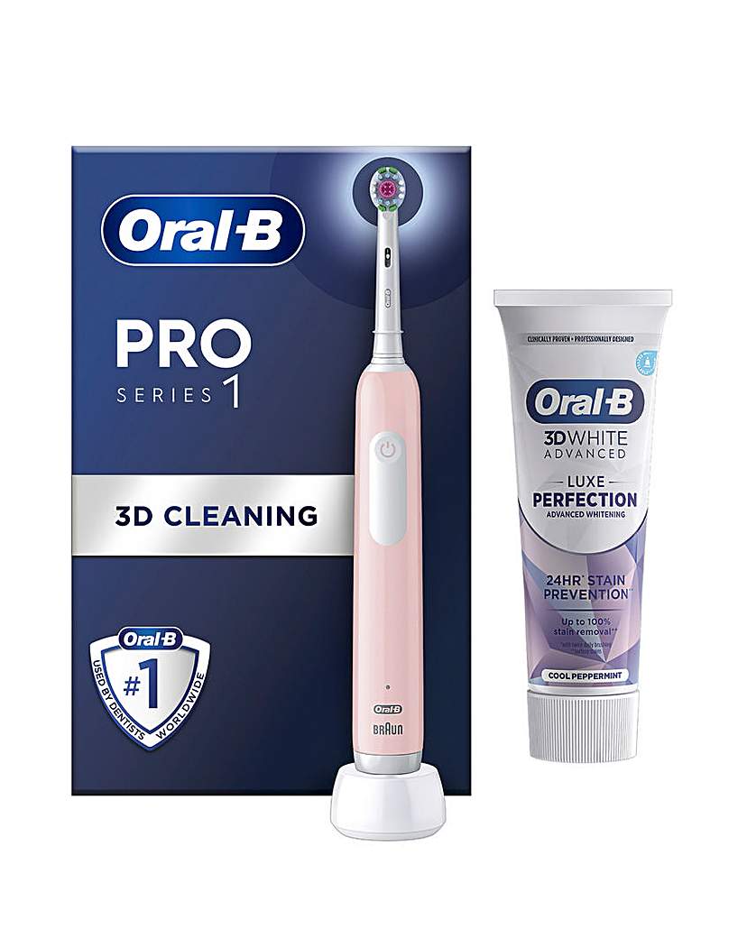 Oral-B Pro 1 3D White Pink + Paste