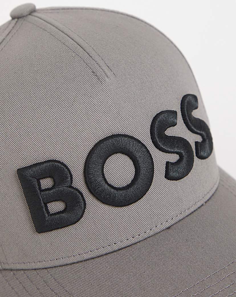 BOSS Grey Large Logo Cap