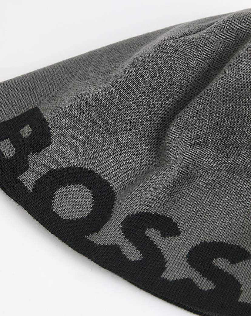 BOSS Black Large Logo Knitted Beanie