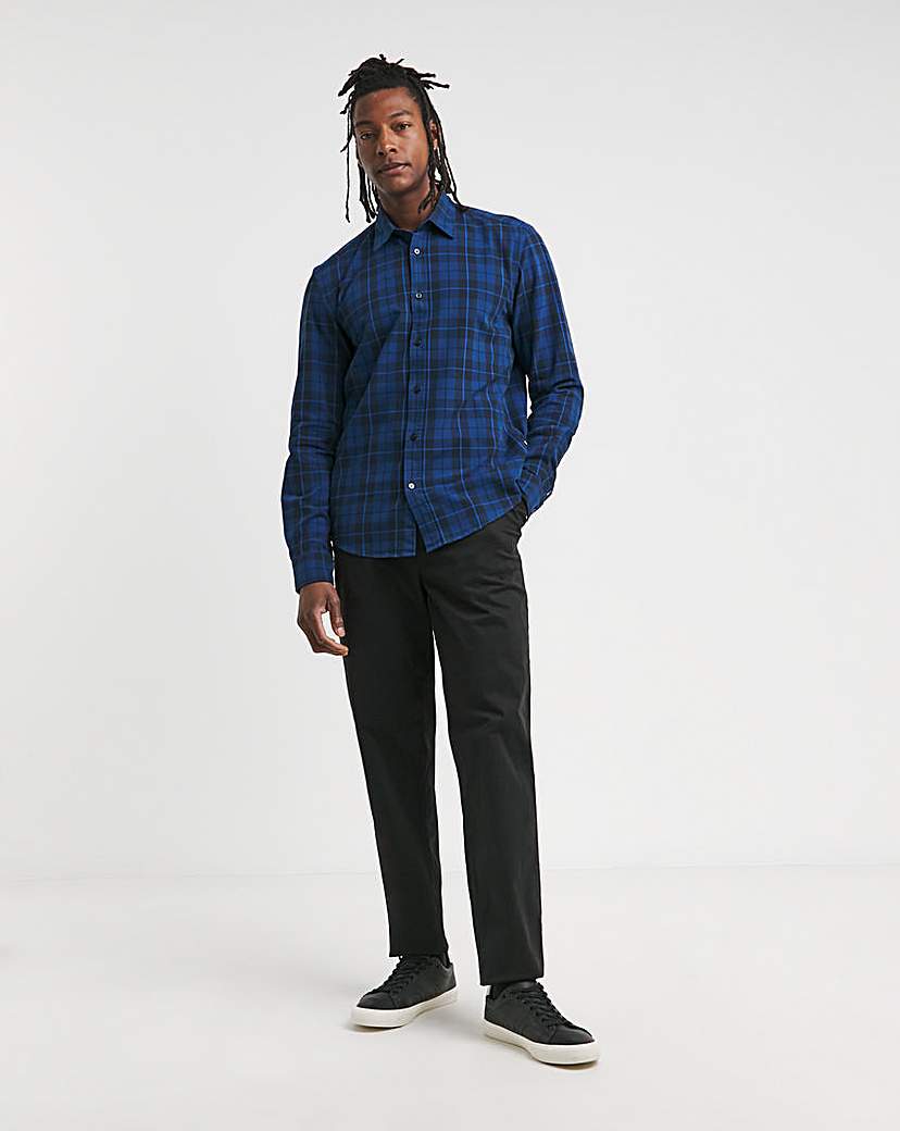 BOSS Long Sleeve Blue Check Shirt
