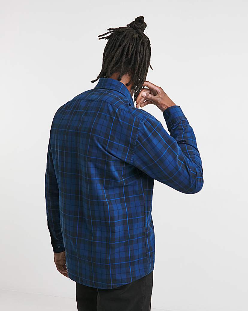 BOSS Long Sleeve Blue Check Shirt