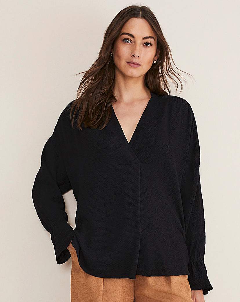 Phase Eight Kym V-Neck Textured Blouse