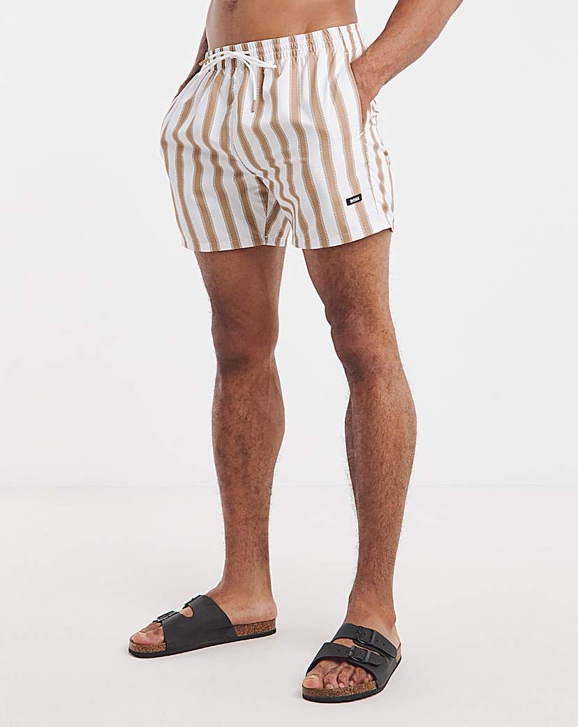 BOSS Piranha Stripe Swim Short