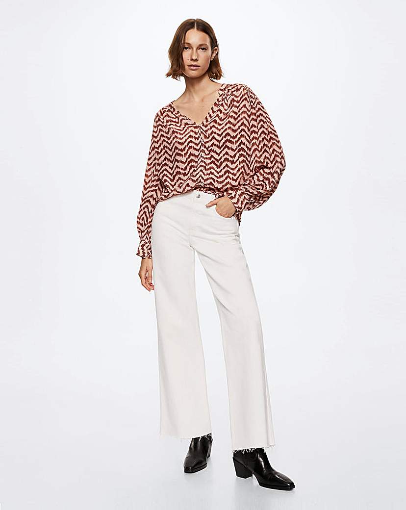 Mango Bicolour Print Blouse