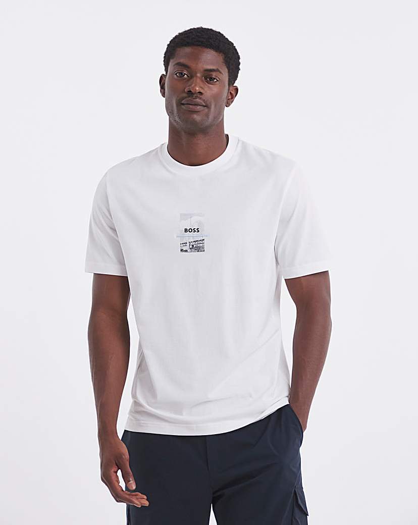 BOSS Photo Print T-Shirt - White