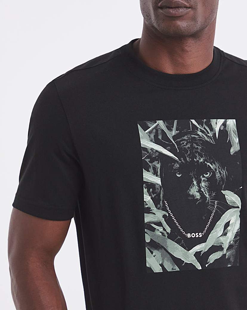 BOSS Animal Print T-Shirt - Black