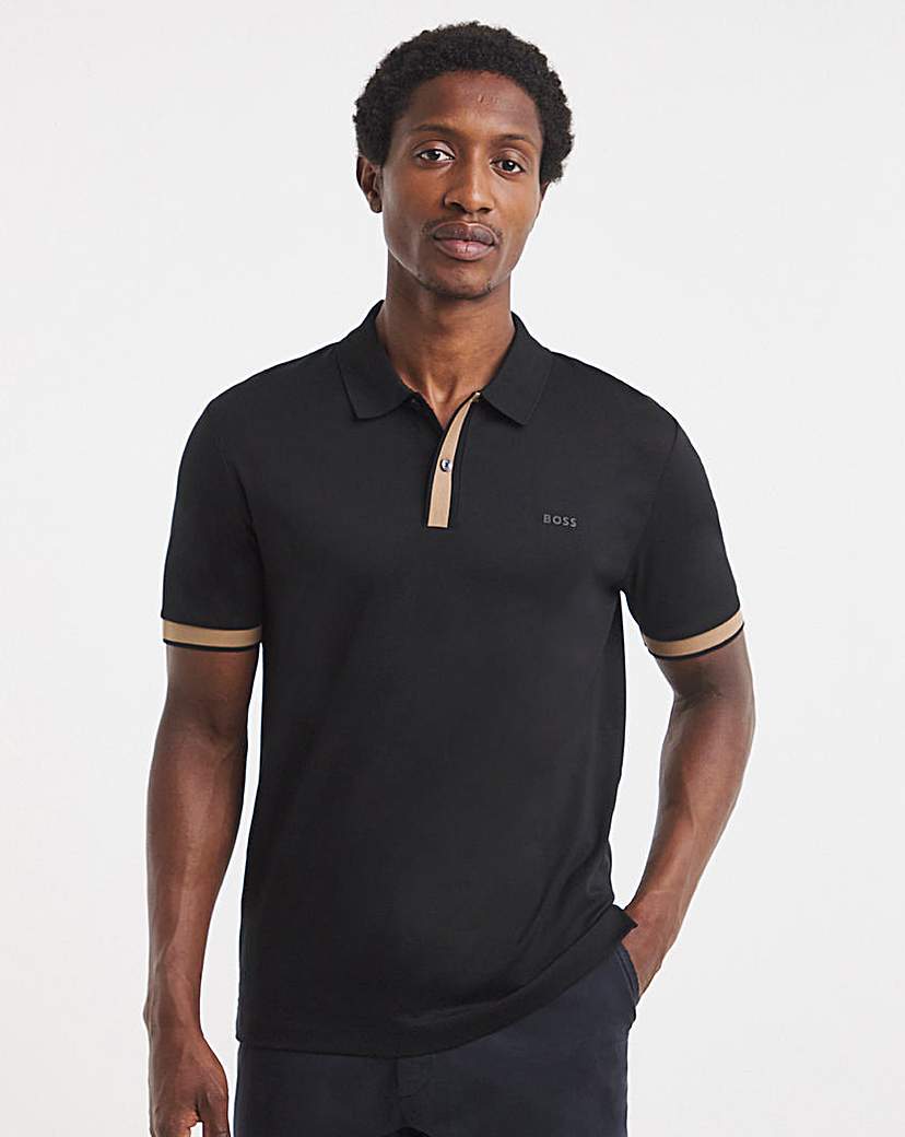 New In - BOSS Slim Fit Polo - Black