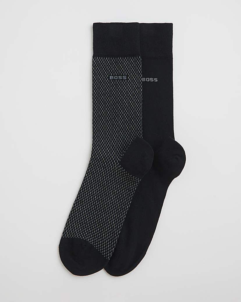 New In - BOSS 2 Pack Sock - Black