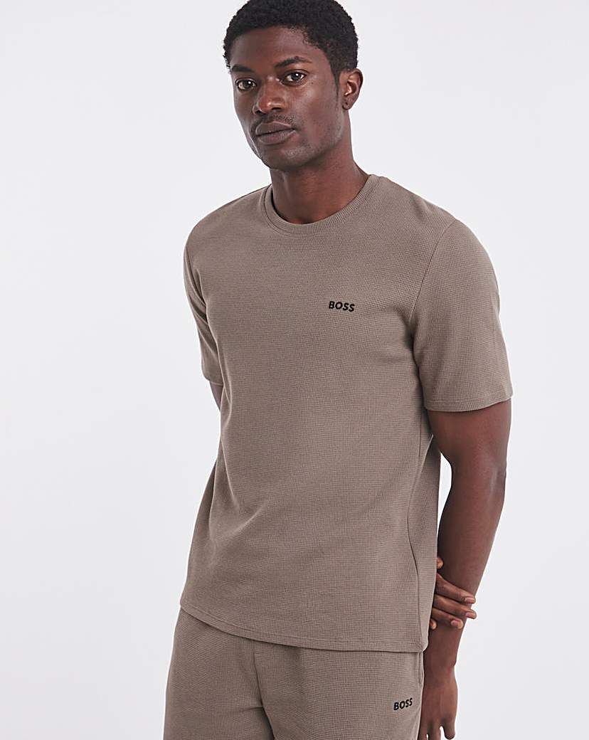 New In - BOSS Waffle Lounge T-Shirt - Brown