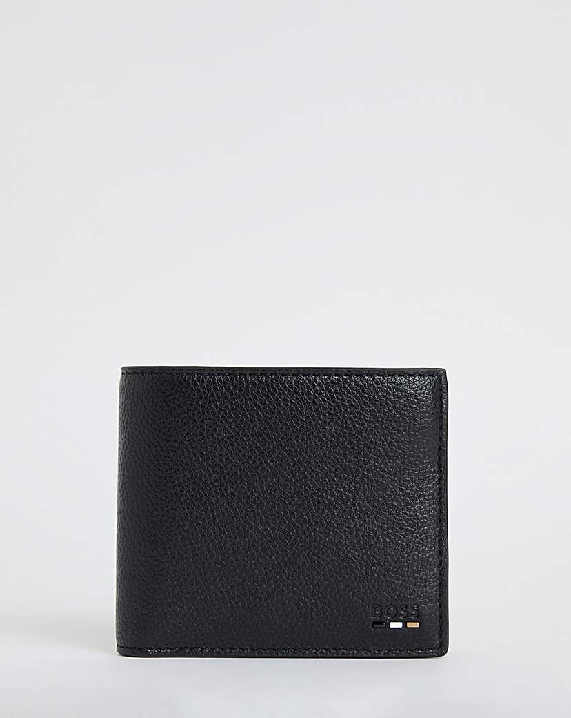 New In - BOSS Embossed Logo Coin Wallet - Black