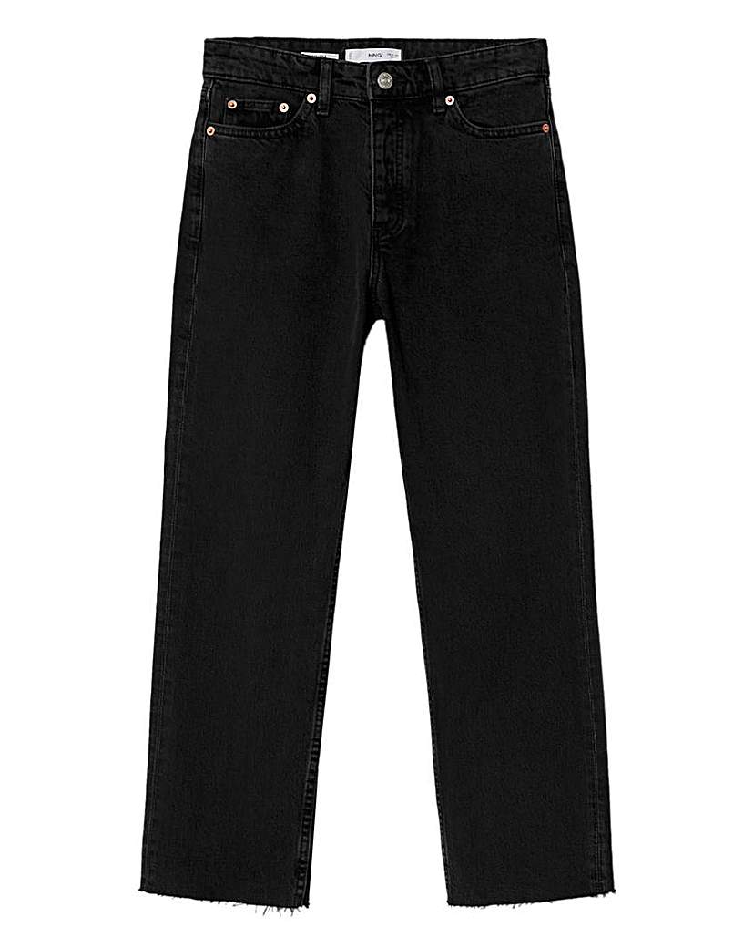 Mango High-waist Cropped Straight Jeans