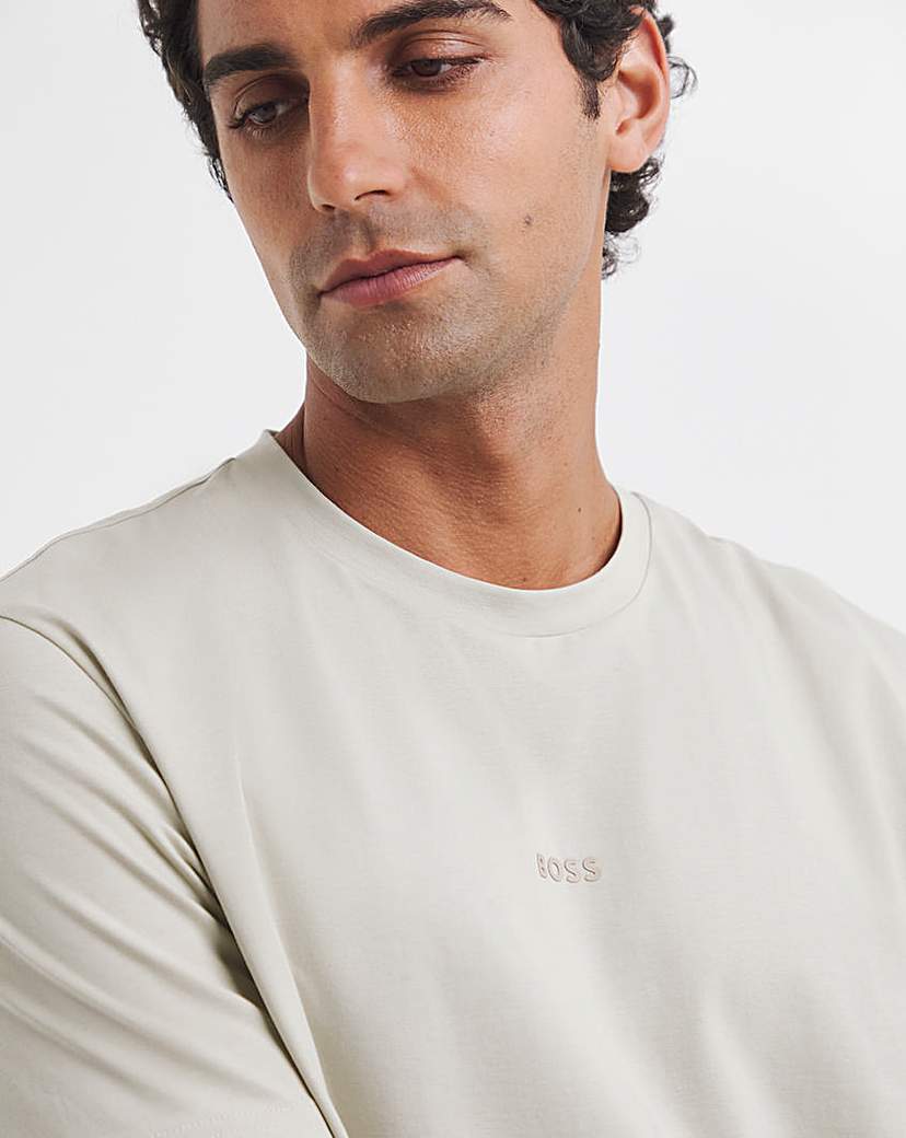 New In - BOSS Centre Logo T-Shirt - Beige