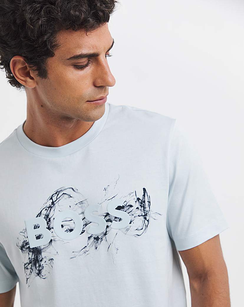 BOSS Graphic Logo T-Shirt - Light Blue