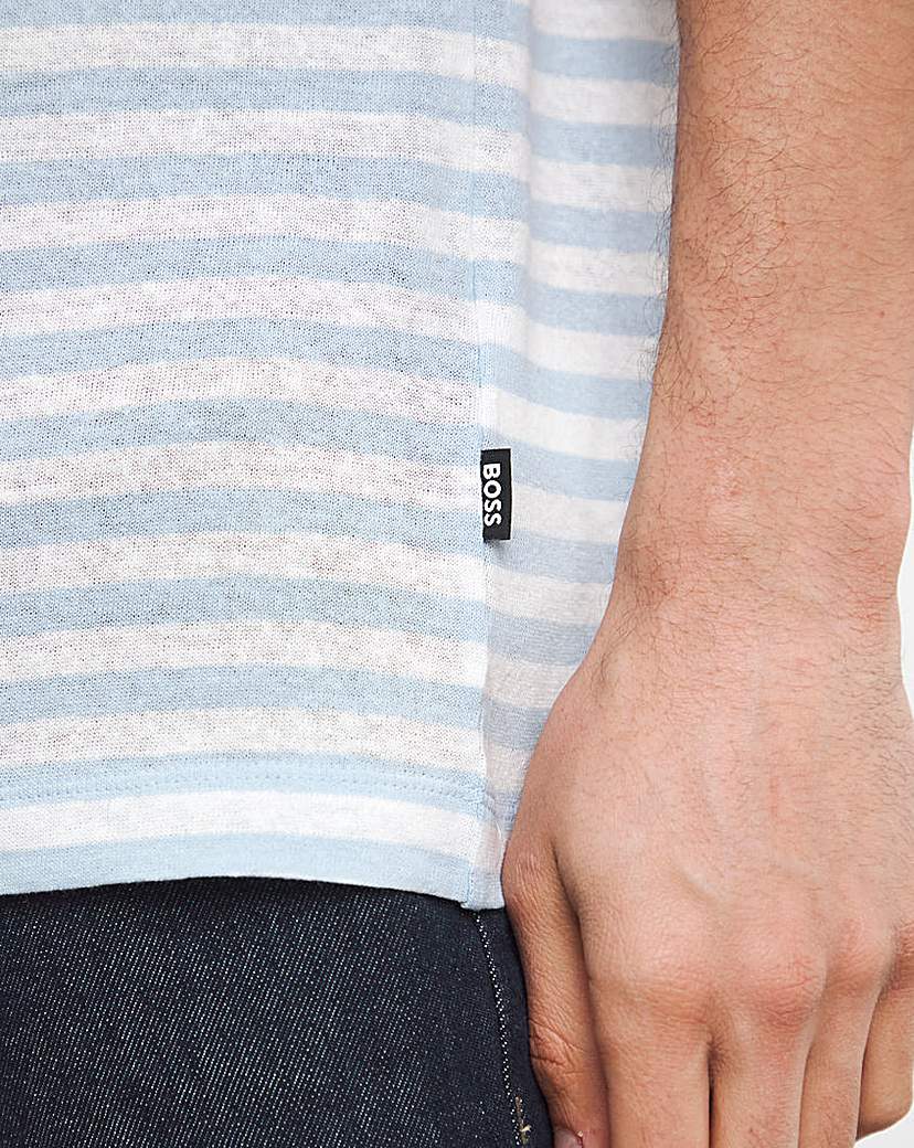 BOSS Linen Mix Crew Neck T-shirt