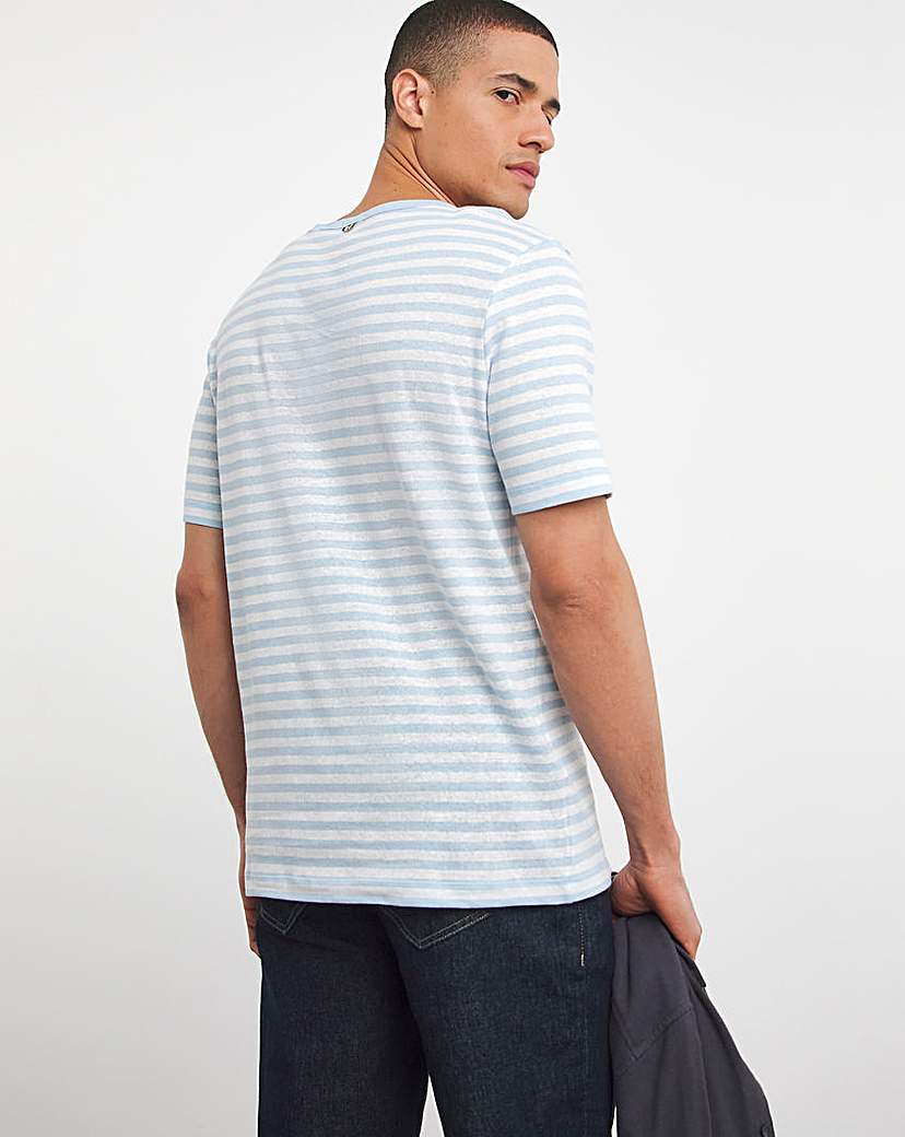 BOSS Linen Mix Crew Neck T-shirt