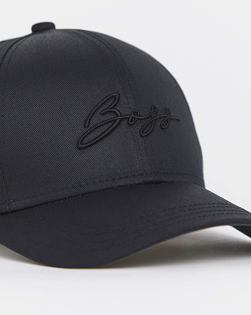 Boss Script Black Logo Cap