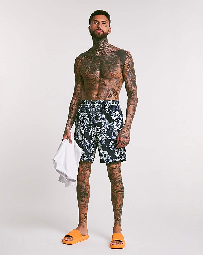 Jungle Print Quick Dry Swimshort