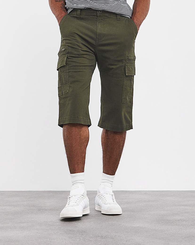 3/4 Length Twill Cargo Short