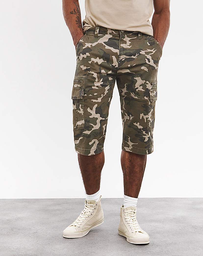 3/4 Length Twill Cargo Short