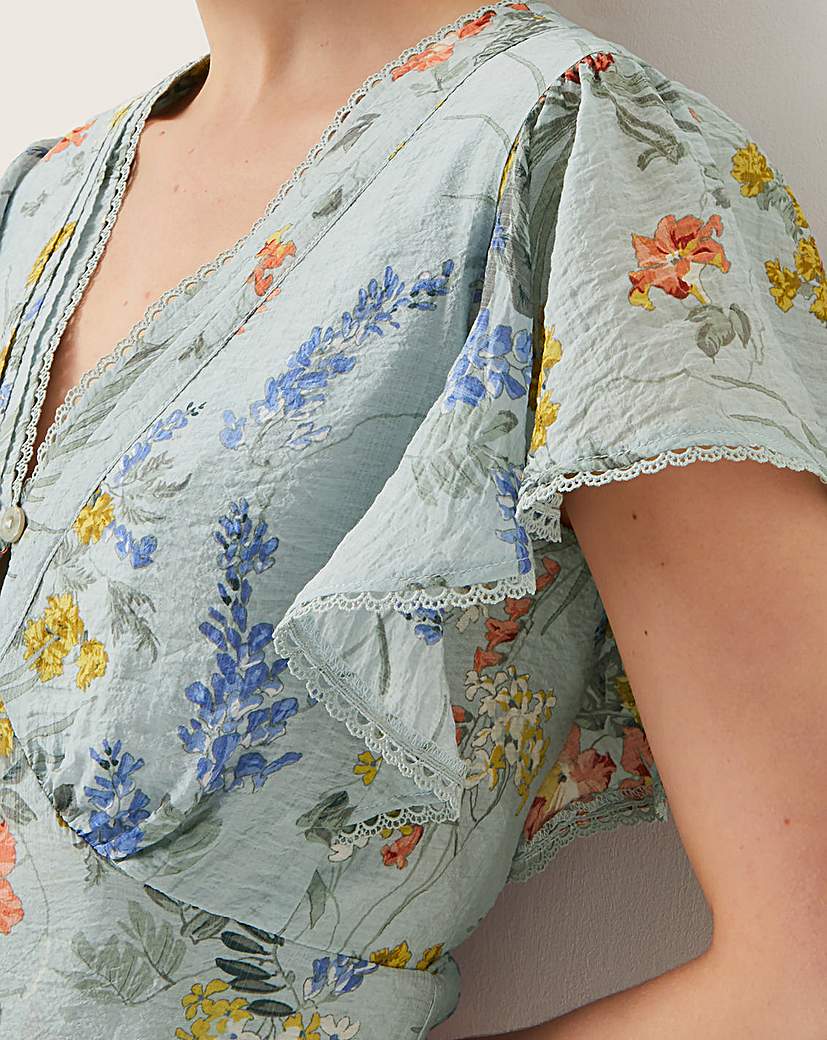 Monsoon Jesse V-Neck Floral Midi Dress