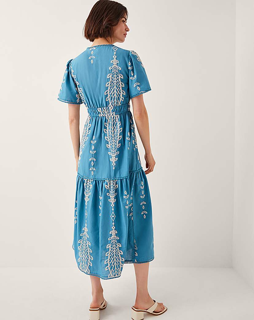 Monsoon Noa Embroidered Midi Dress