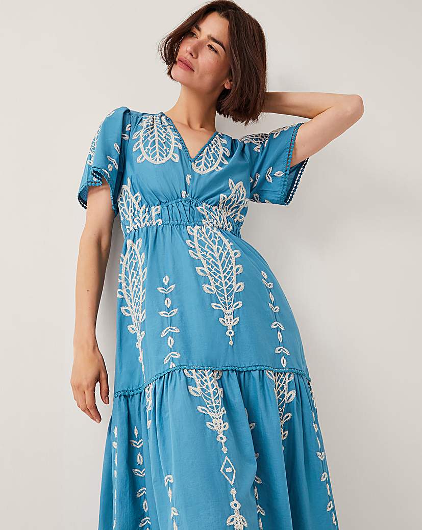 Monsoon Noa Embroidered Midi Dress