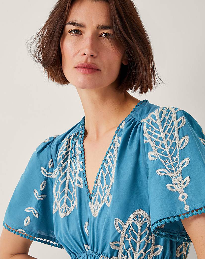 Monsoon Noa Embroidered Midi Dress