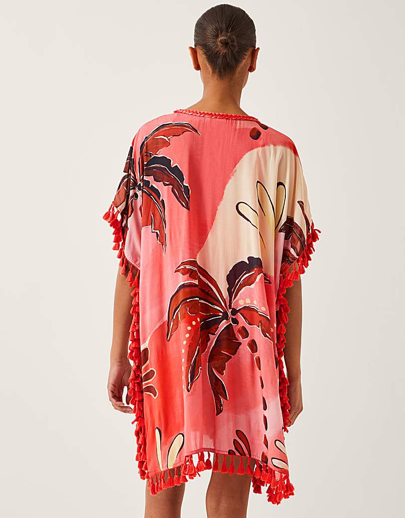 Monsoon Alex Palm Tassel Mini Kaftan