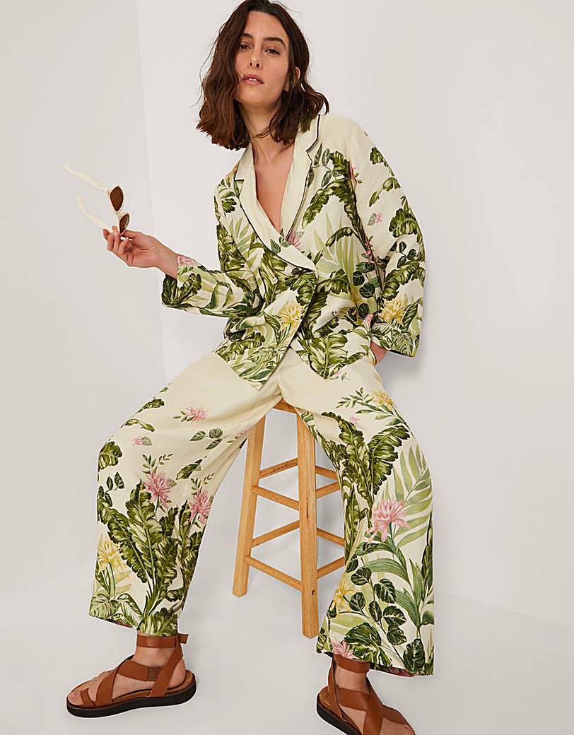 New In - Monsoon Fleur Floral Wide Leg Trousers