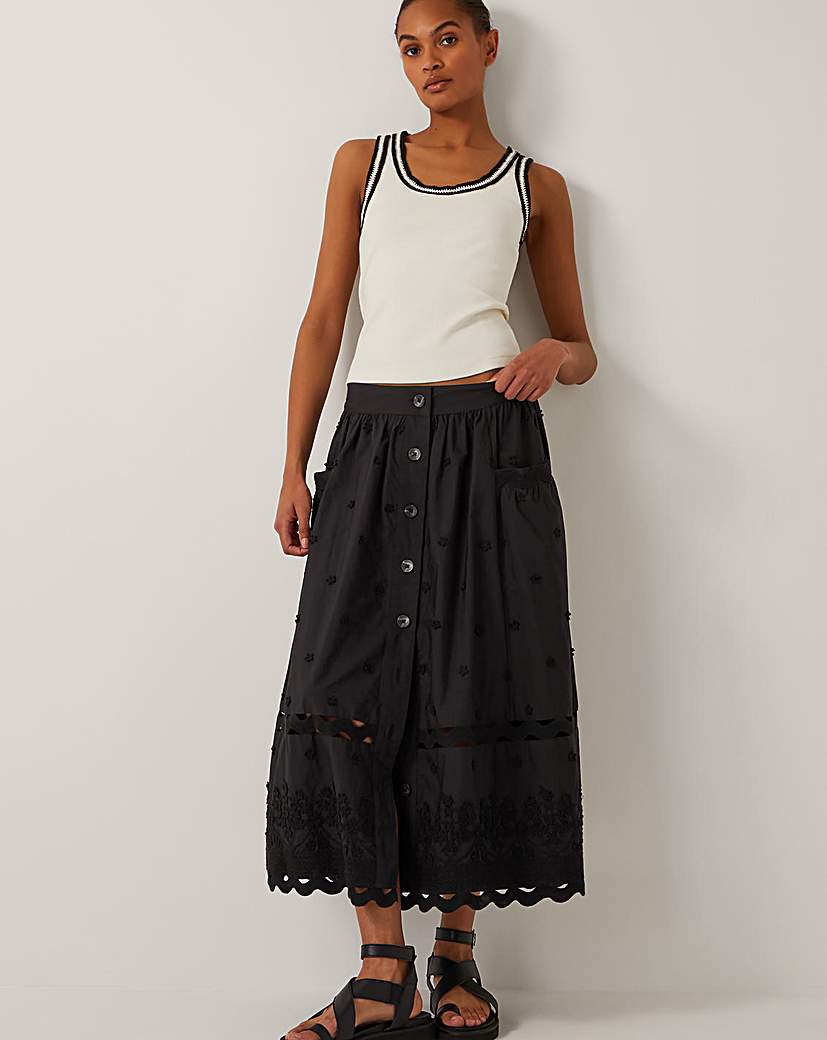 New In - Monsoon Esme Floral Midi Skirt