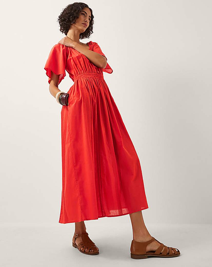 New In - Monsoon Lane Pintuck Lace Midi Dress
