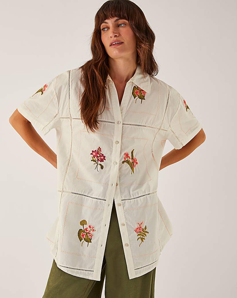 New In - Monsoon Luna Floral Embroidered Shirt