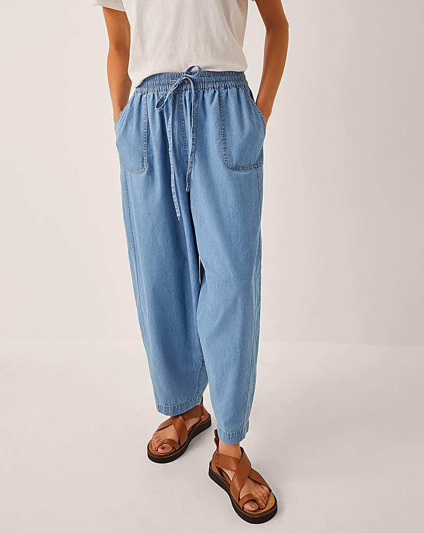 New In - Monsoon Jade Lightweight Barrel Jeans