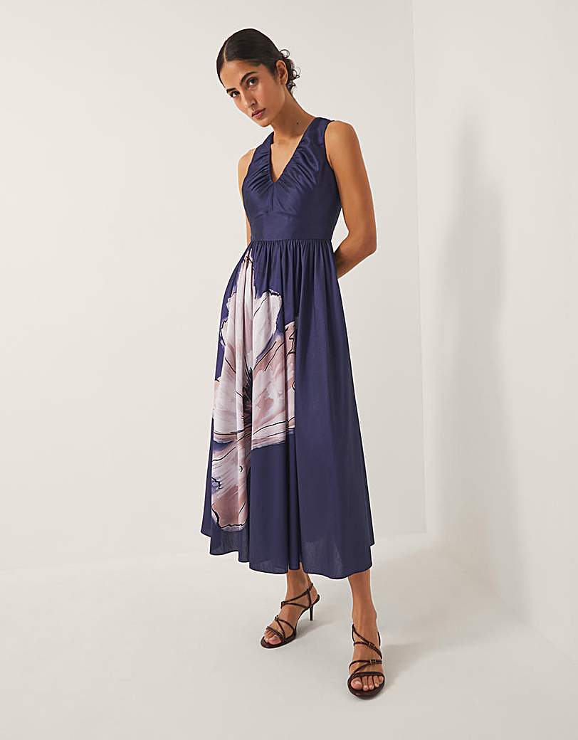 New In - Monsoon Sylvia Floral Print Midi Dress