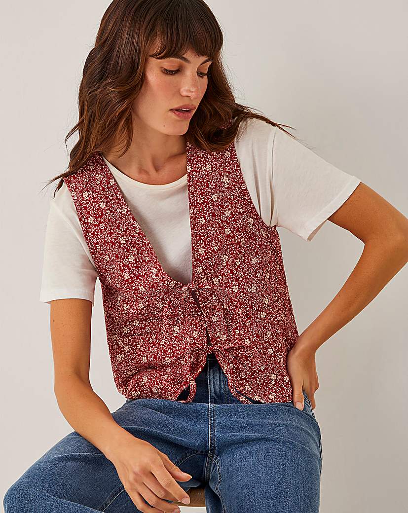 New In - Monsoon Felipa Floral Print Waistcoat
