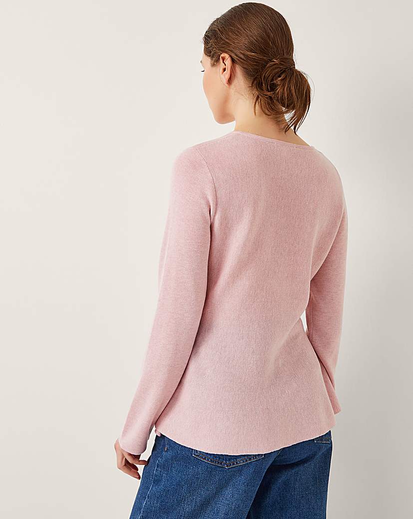 New In - Monsoon Paula Peplum Bow Jumper