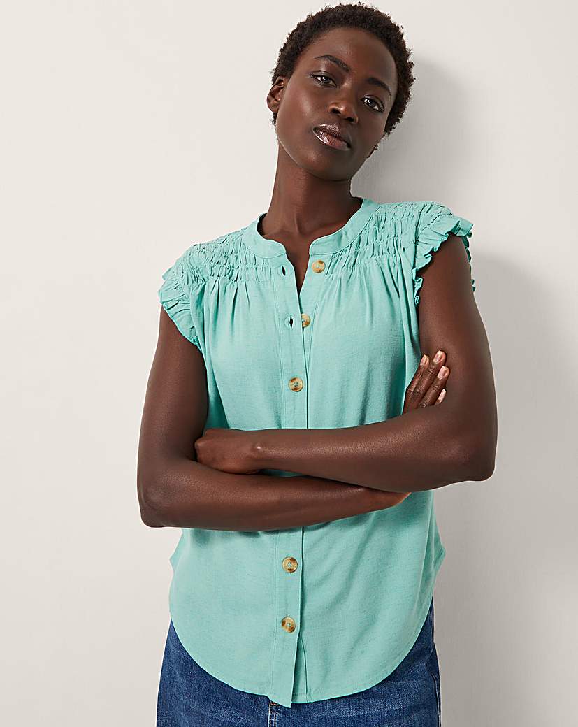 New In - Monsoon Evelyn Sleeveless Smocked Top