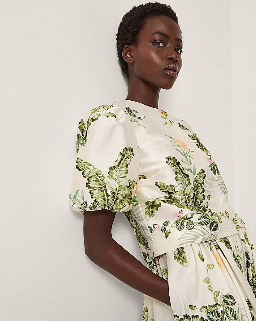 New In - Monsoon Anne Floral Puff Sleeve Jacket