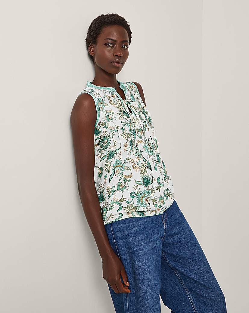 New In - Monsoon Saoirse Pintuck Floral Top