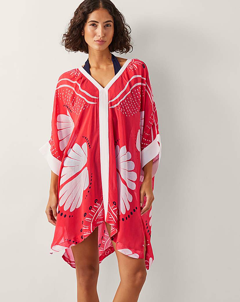 New In - Monsoon Nara Shell Print Mini Kaftan